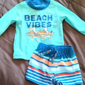 Baby - Carter's 3 Month Swim Shirt and Shorts